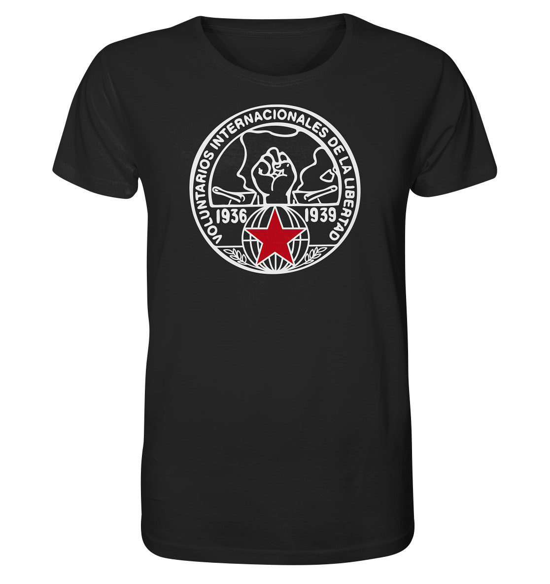 ORGANIC BIO SHIRT UNISEX • INTERNATIONALE BRIGADEN SPANIEN 1936 - DUNKEL