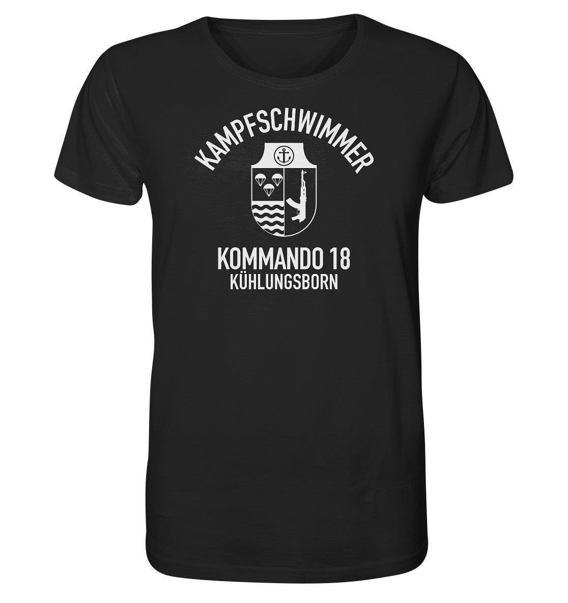 ORGANIC BIO SHIRT UNISEX • DDR KAMPFSCHWIMMER KÜHLUNGSBORN - dunkel