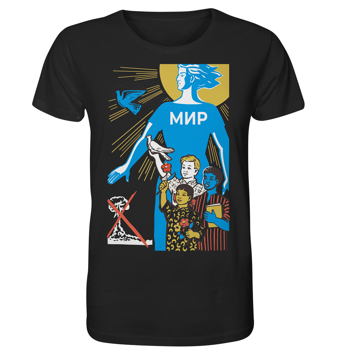 ORGANIC BIO SHIRT UNISEX • MIR - FRIEDEN (ORIGINAL-PLAKAT)