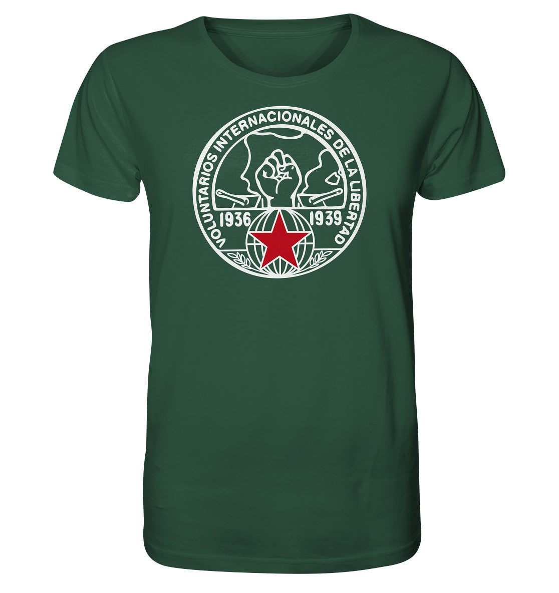 ORGANIC BIO SHIRT UNISEX • INTERNATIONALE BRIGADEN SPANIEN 1936 - DUNKEL