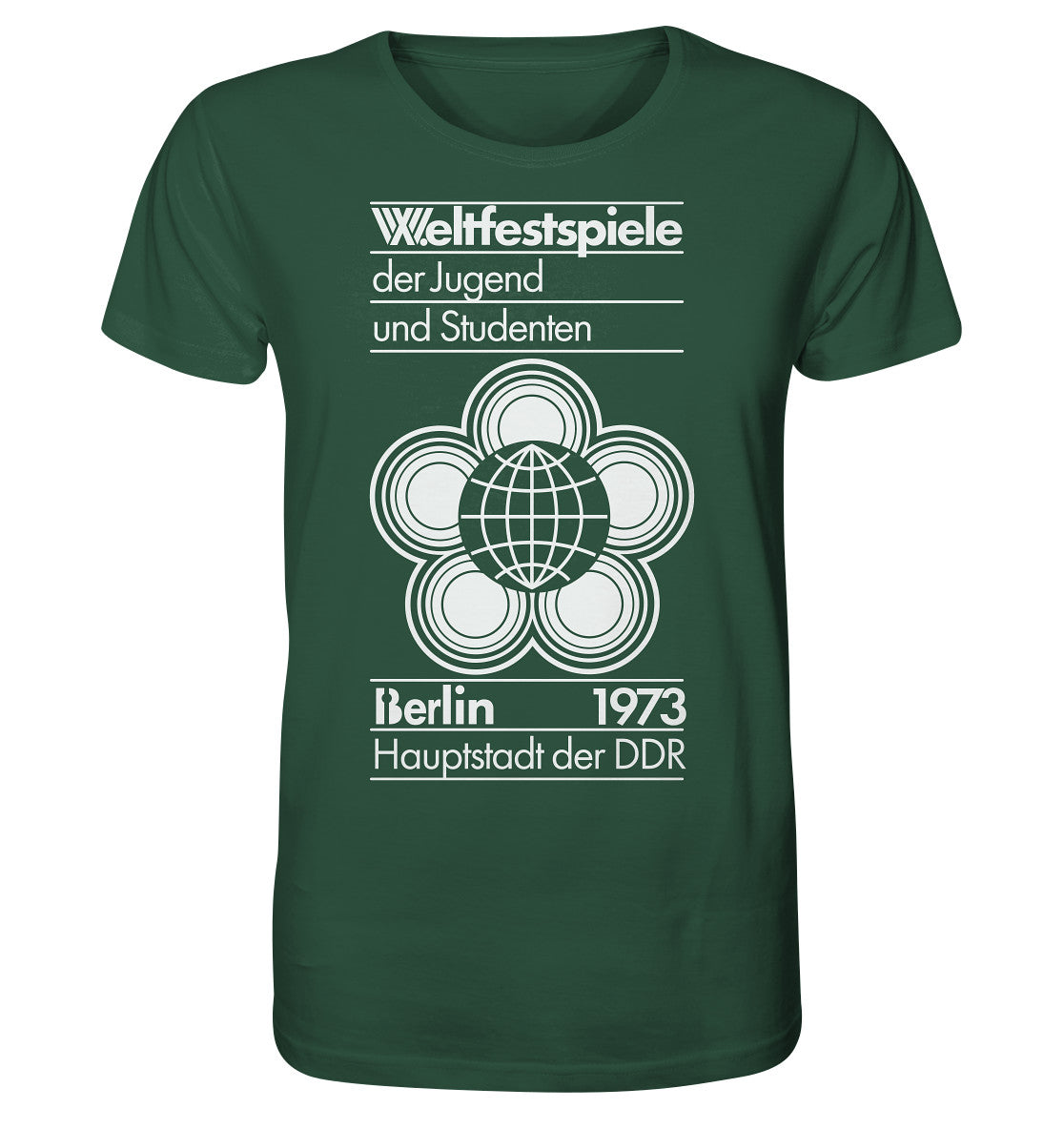 ORGANIC BIO SHIRT UNISEX • WELTFESTSPIELE BERLIN 1973 - PLAKATMOTIV