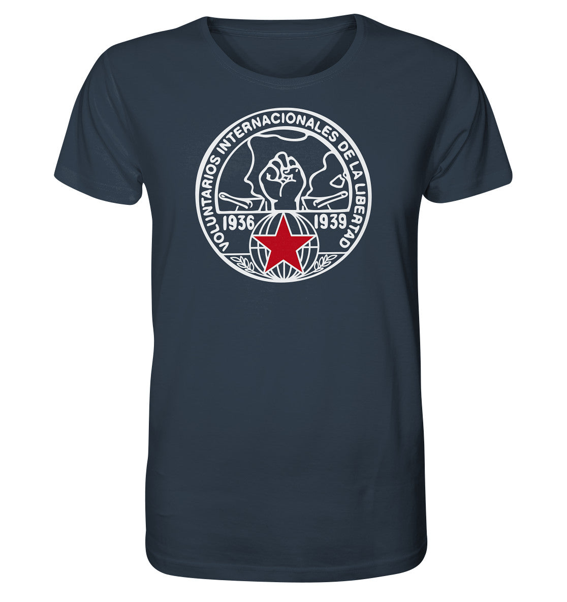 ORGANIC BIO SHIRT UNISEX • INTERNATIONALE BRIGADEN SPANIEN 1936 - DUNKEL