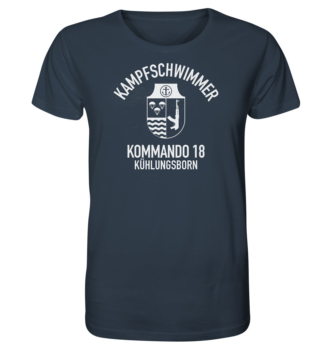 ORGANIC BIO SHIRT UNISEX • DDR KAMPFSCHWIMMER KÜHLUNGSBORN - dunkel