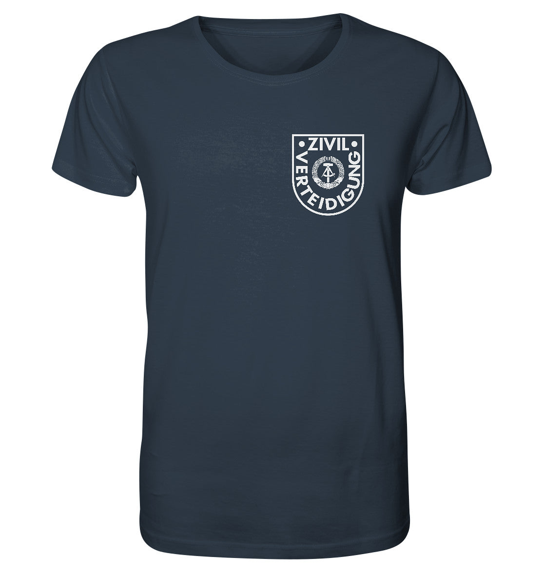 ORGANIC BIO SHIRT UNISEX • DR ZIVILVERTEIDIGUNG - BRUSTBADGE