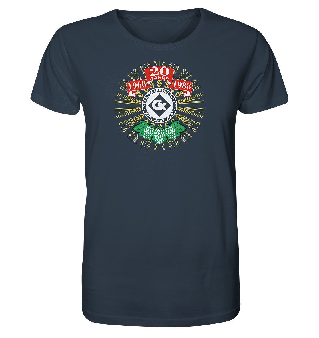 ORGANIC BIO SHIRT UNISEX • 20 JAHRE VEB GETRÄNKEKOMBINAT KARL-MARX-STADT