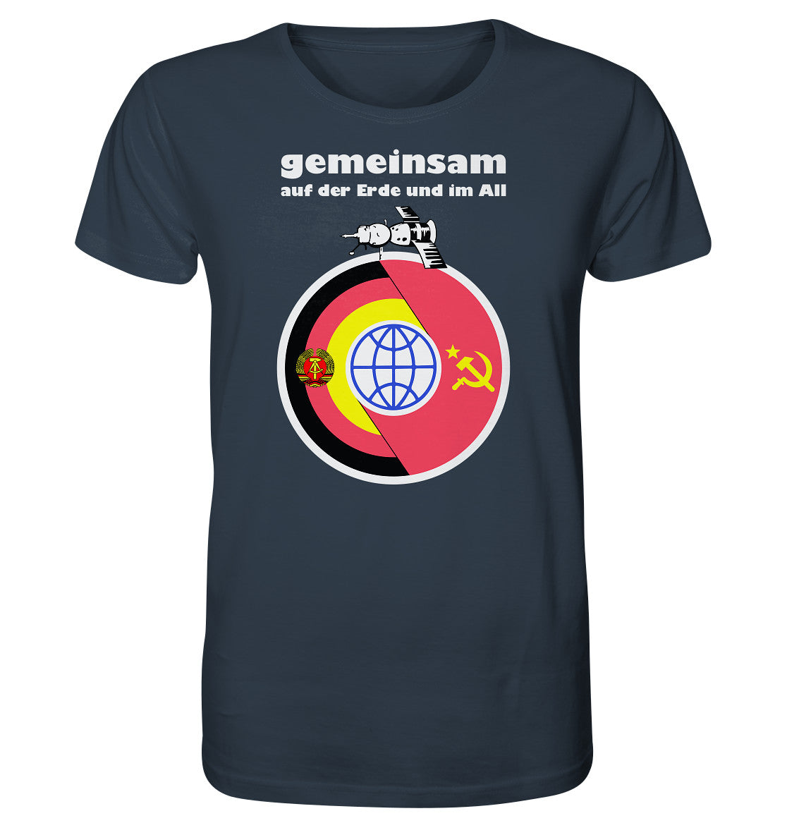 ORGANIC BIO SHIRT UNISEX • GEMEINSAM AUF DER ERDE UND IM ALL