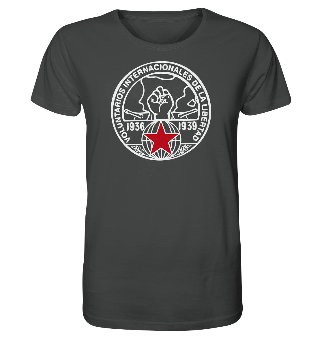 ORGANIC BIO SHIRT UNISEX • INTERNATIONALE BRIGADEN SPANIEN 1936 - DUNKEL