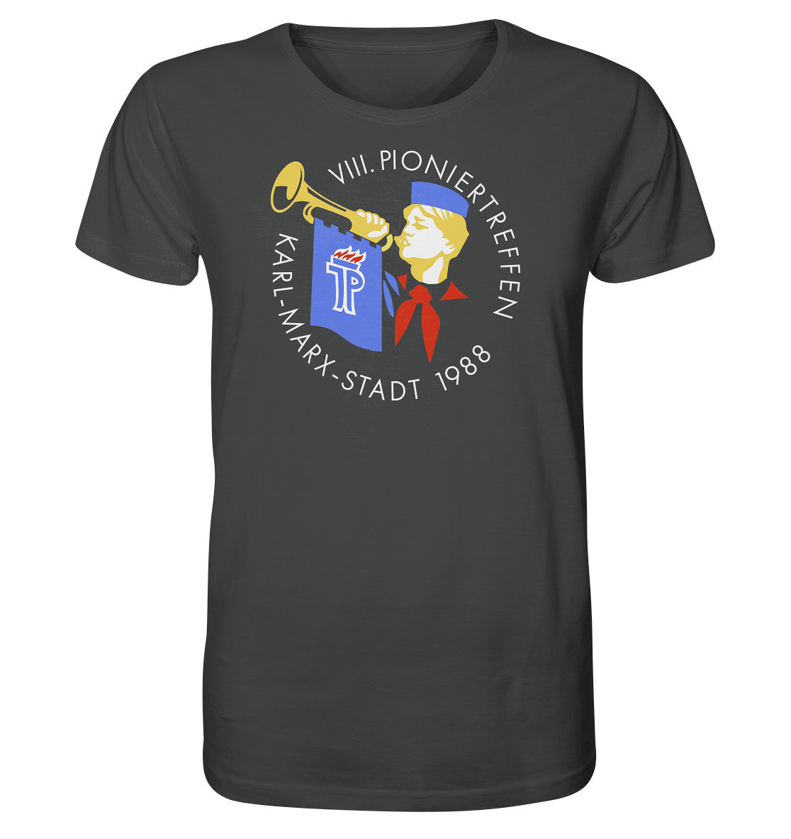 ORGANIC BIO SHIRT UNISEX • PIONIERTREFFEN KARL-MARX-STADT - DUNKEL