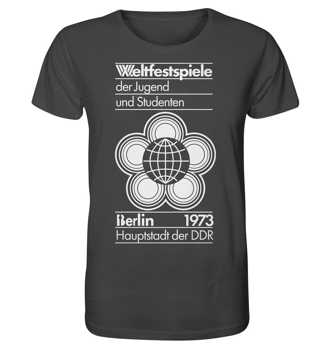 ORGANIC BIO SHIRT UNISEX • WELTFESTSPIELE BERLIN 1973 - PLAKATMOTIV