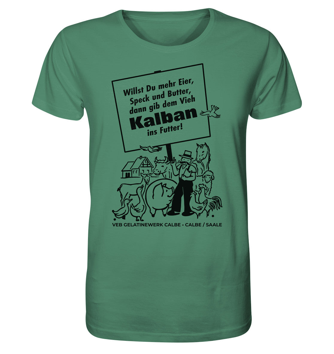 ORGANIC BIO SHIRT UNISEX • KALBAN, VEB GELATINEWERK CALBE - ORIGINALPLAKAT