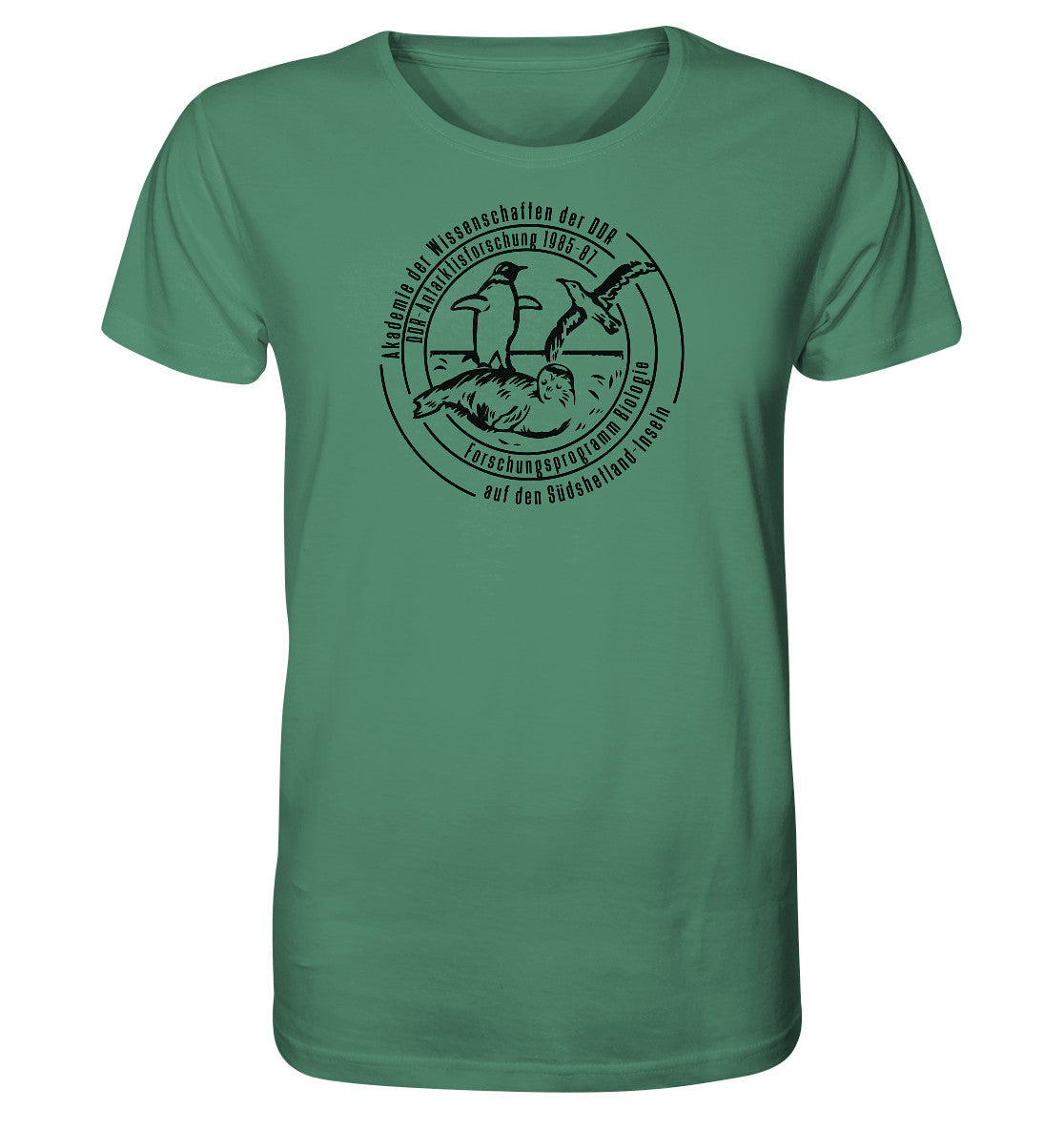ORGANIC BIO SHIRT UNISEX • ANTARKTISFORSCHUNG DER DDR - 1985-1987 - POSTSTEMPEL