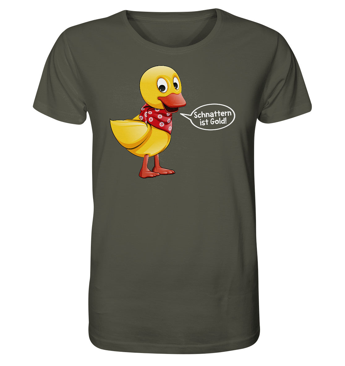 ORGANIC BIO SHIRT UNISEX • UNSER SANDMÄNNCHEN - SCHNATTERINCHEN - SCHNATTERN IST GOLD!