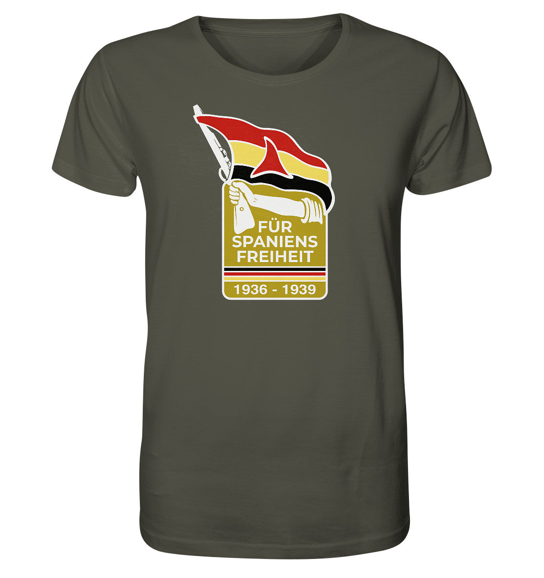 ORGANIC BIO SHIRT UNISEX • FÜR SPANIENS FREIHEIT - ABZEICHEN SPANIENKÄMPFER