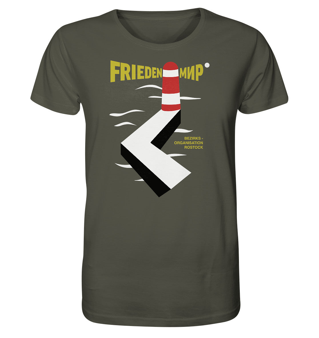 ORGANIC BIO SHIRT UNISEX • FRIEDEN - MIR - BEZIRKSORGANISATION ROSTOCK