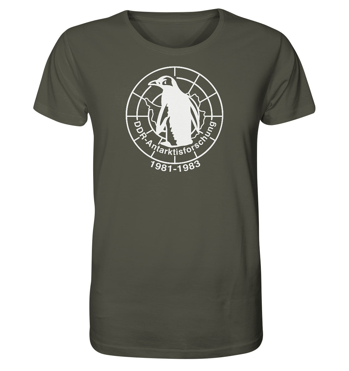 ORGANIC BIO SHIRT UNISEX • ANTARKTISFORSCHUNG DER DDR - 1981-1983, POSTSTEMPEL