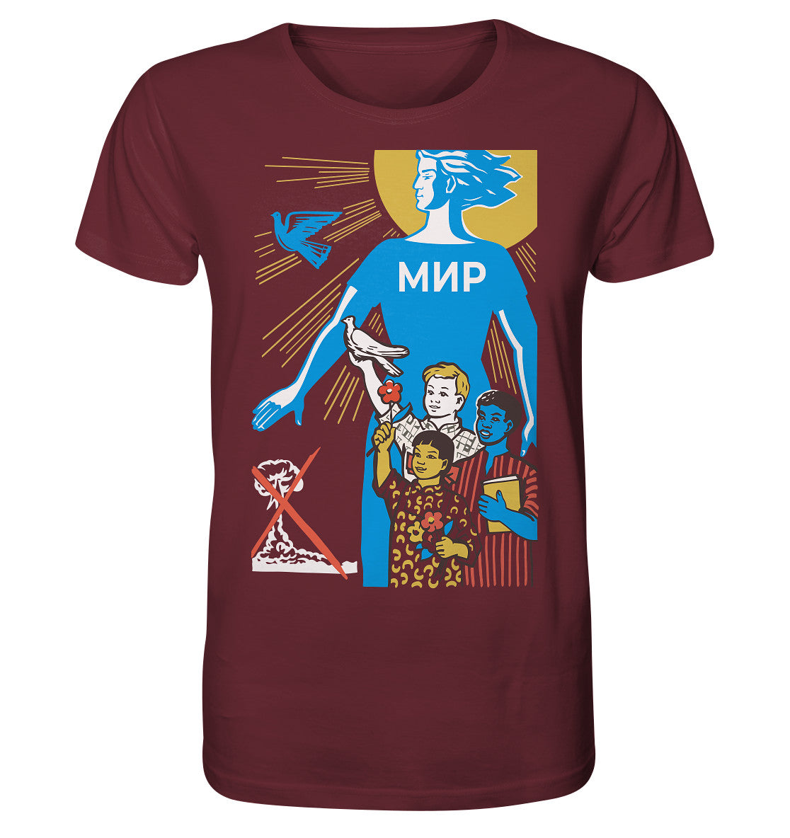 ORGANIC BIO SHIRT UNISEX • MIR - FRIEDEN (ORIGINAL-PLAKAT)