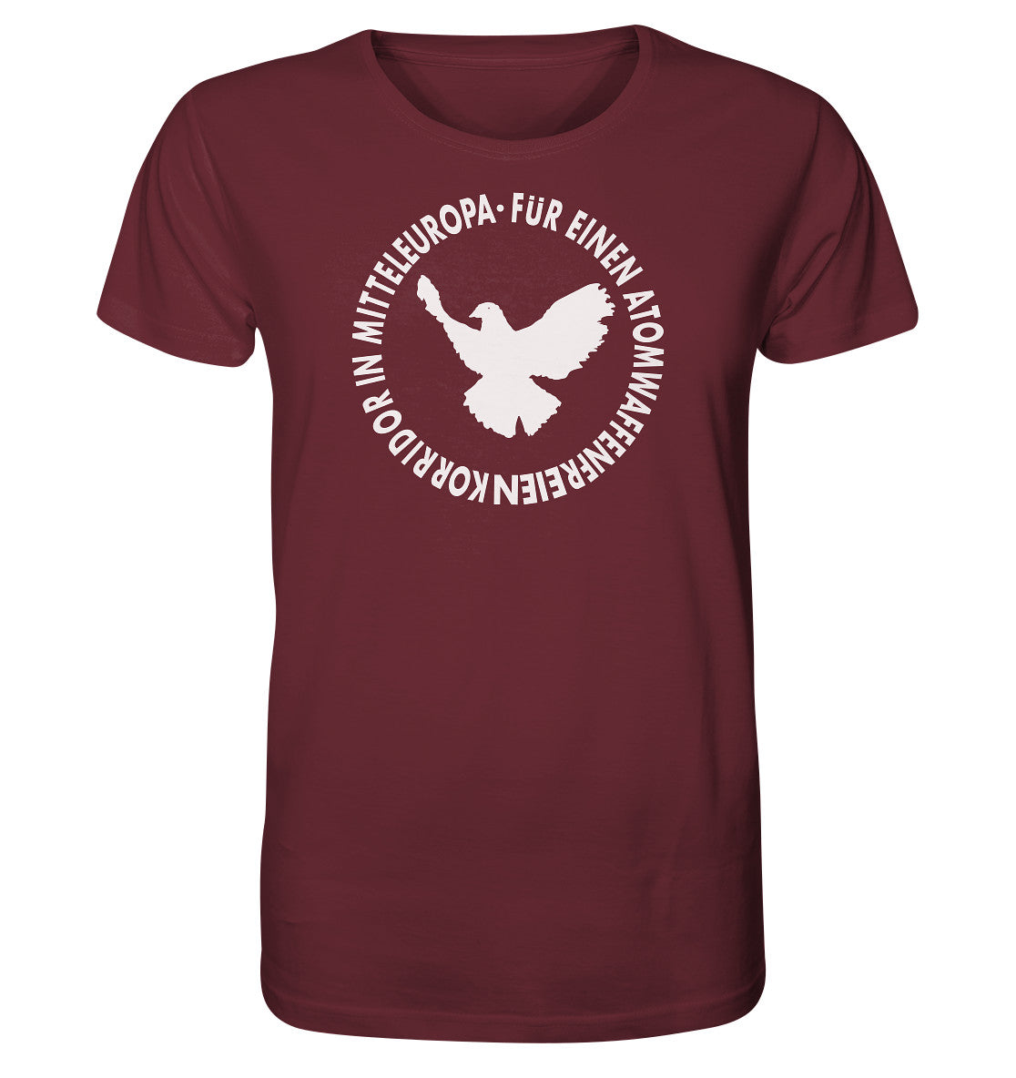 ORGANIC BIO SHIRT UNISEX • ATOMWAFFENFREIES MITTELEUROPA - WEISS