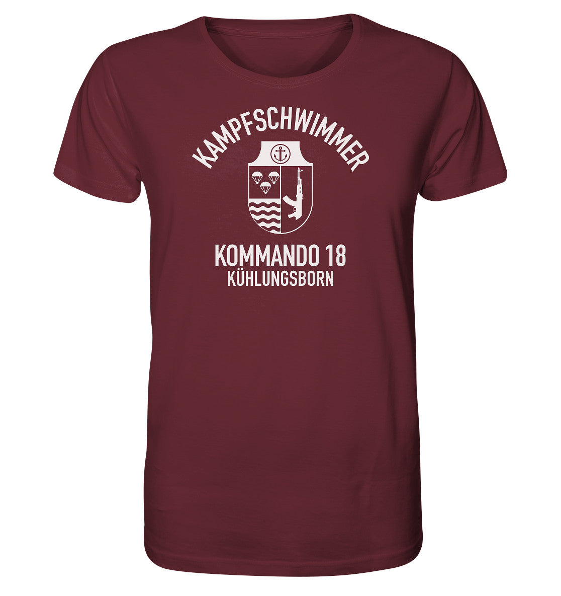 ORGANIC BIO SHIRT UNISEX • DDR KAMPFSCHWIMMER KÜHLUNGSBORN - dunkel
