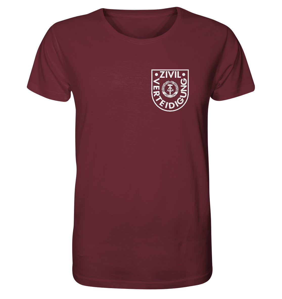 ORGANIC BIO SHIRT UNISEX • DR ZIVILVERTEIDIGUNG - BRUSTBADGE