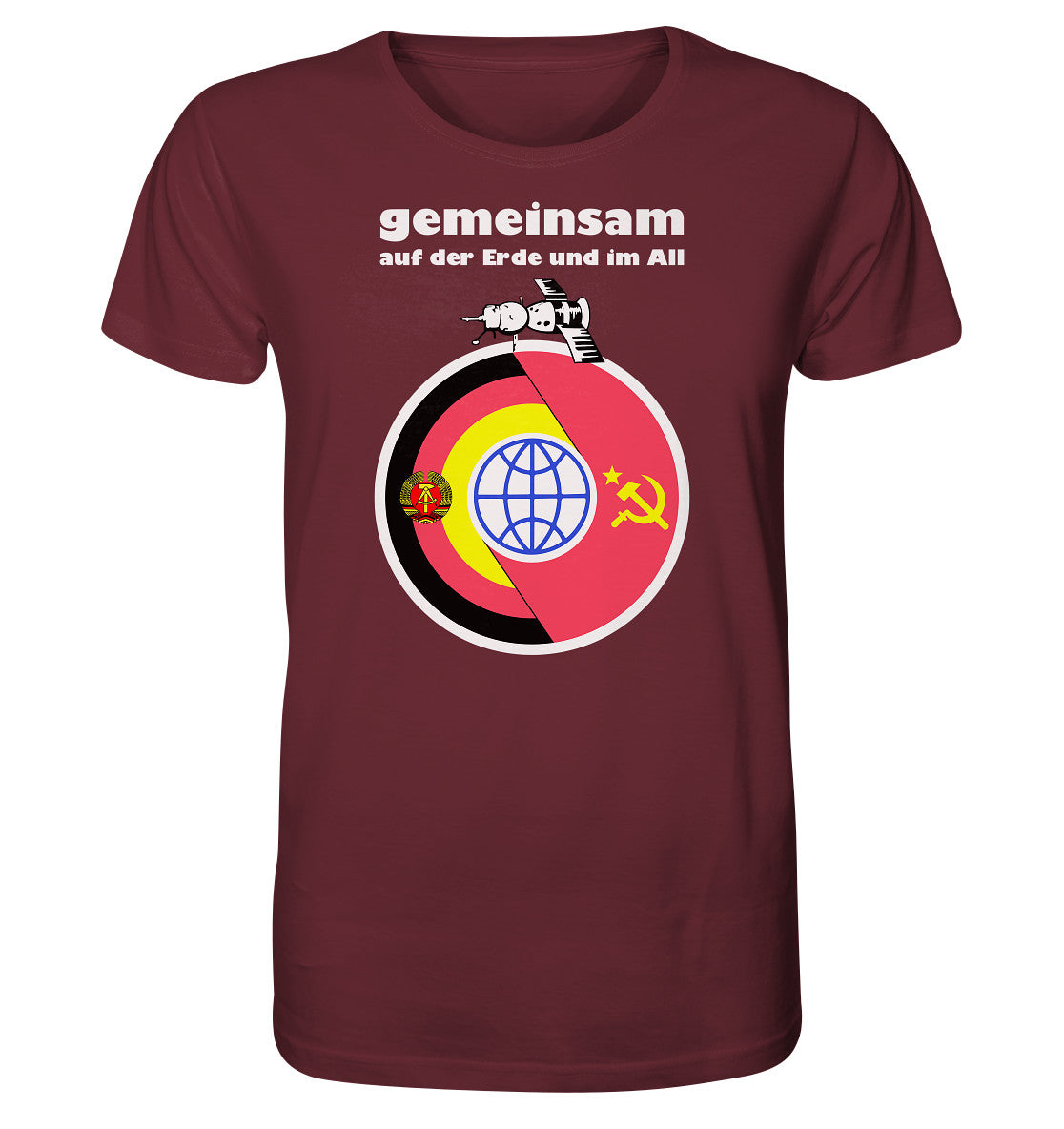 ORGANIC BIO SHIRT UNISEX • GEMEINSAM AUF DER ERDE UND IM ALL