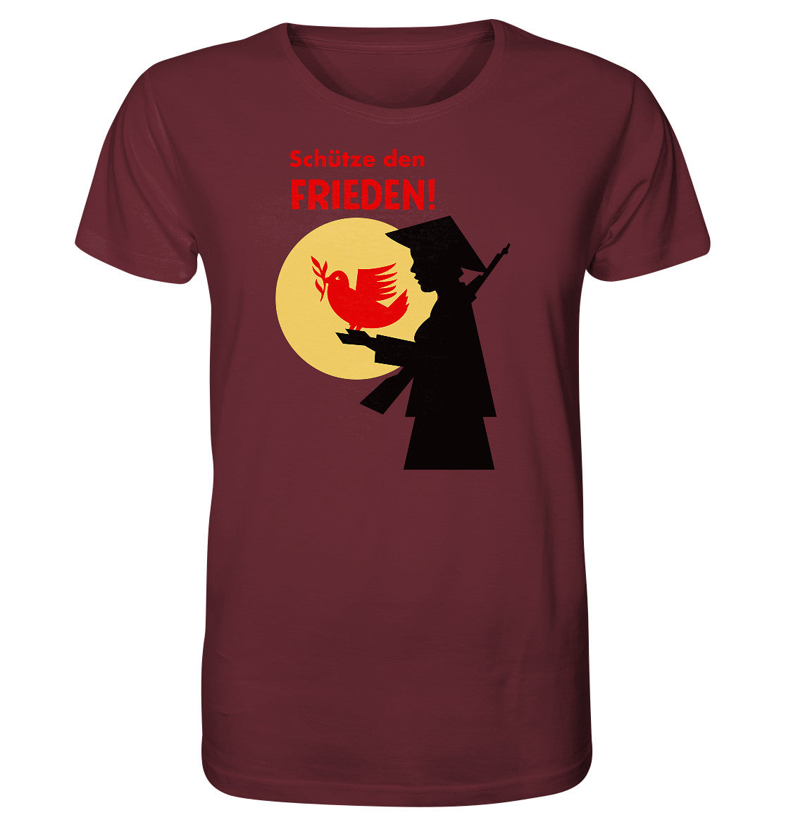 ORGANIC BIO SHIRT UNISEX • SCHÜTZE DEN FRIEDEN! SOLIDARITÄT MIT VIETNAM