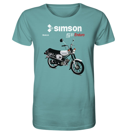 DDR Ostalgie Bio-Shirt Unisex • SIMSON ENDURO - ORIGINAL PROSPEKT