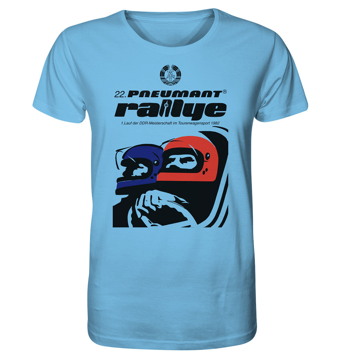 ORGANIC BIO SHIRT UNISEX • 22. PNEUMANT RALLYE 1982 (ORIGINAL DDR-PLAKAT)