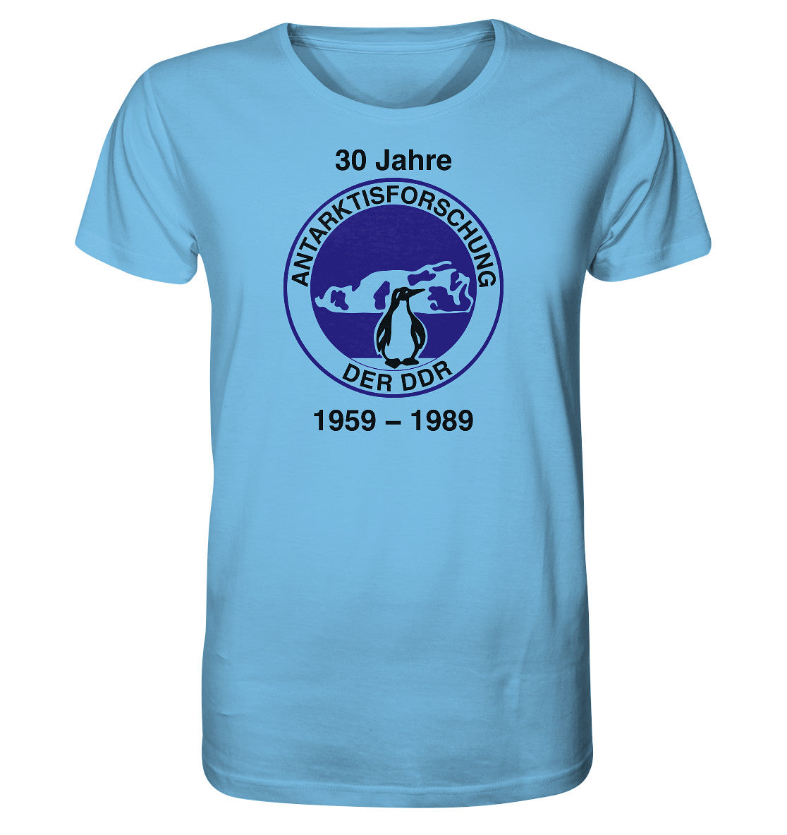 ORGANIC BIO SHIRT UNISEX • 30 JAHRE ANTARKTISFORSCHUNG DER DDR - 1989