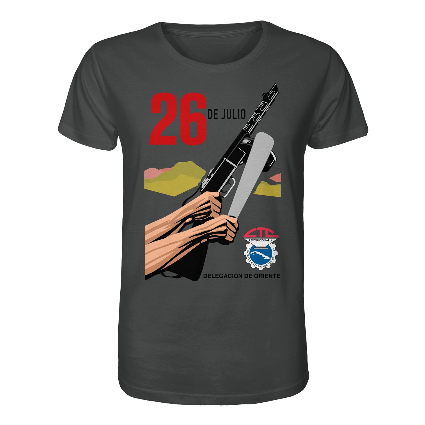 DDR Ostalgie Bio-Shirt Unisex • BEWEGUNG DES 26. JULI, KUBA (ORIGINAL POSTER)