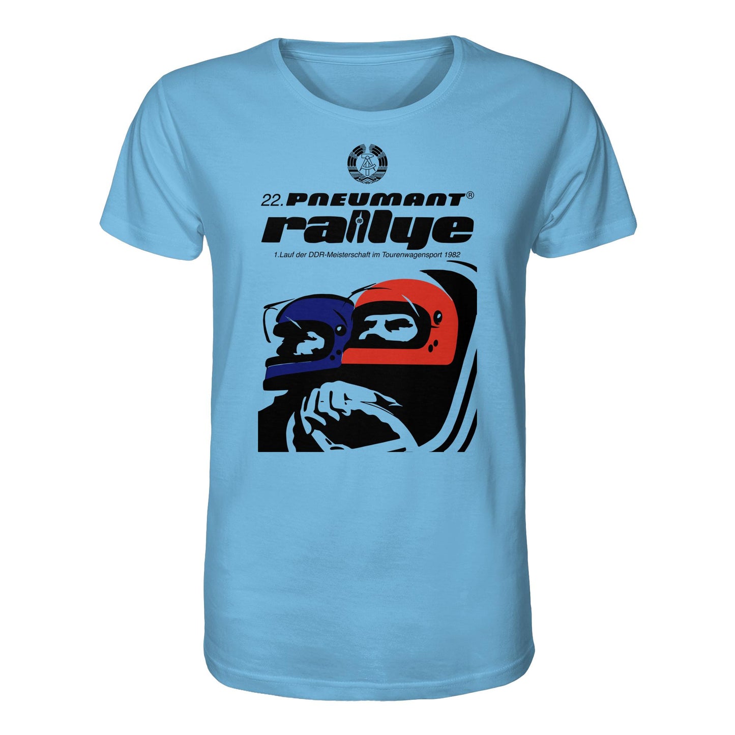 ORGANIC BIO SHIRT UNISEX • 22. PNEUMANT RALLYE 1982 (ORIGINAL DDR-PLAKAT)