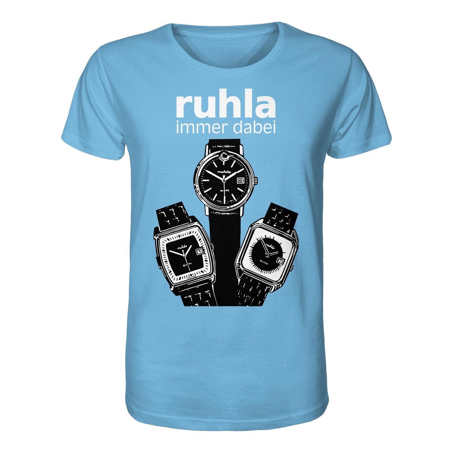 DDR Ostalgie Bio-Shirt Unisex • VEB UHRENWERK RUHLA (ORIGINAL PLAKAT)