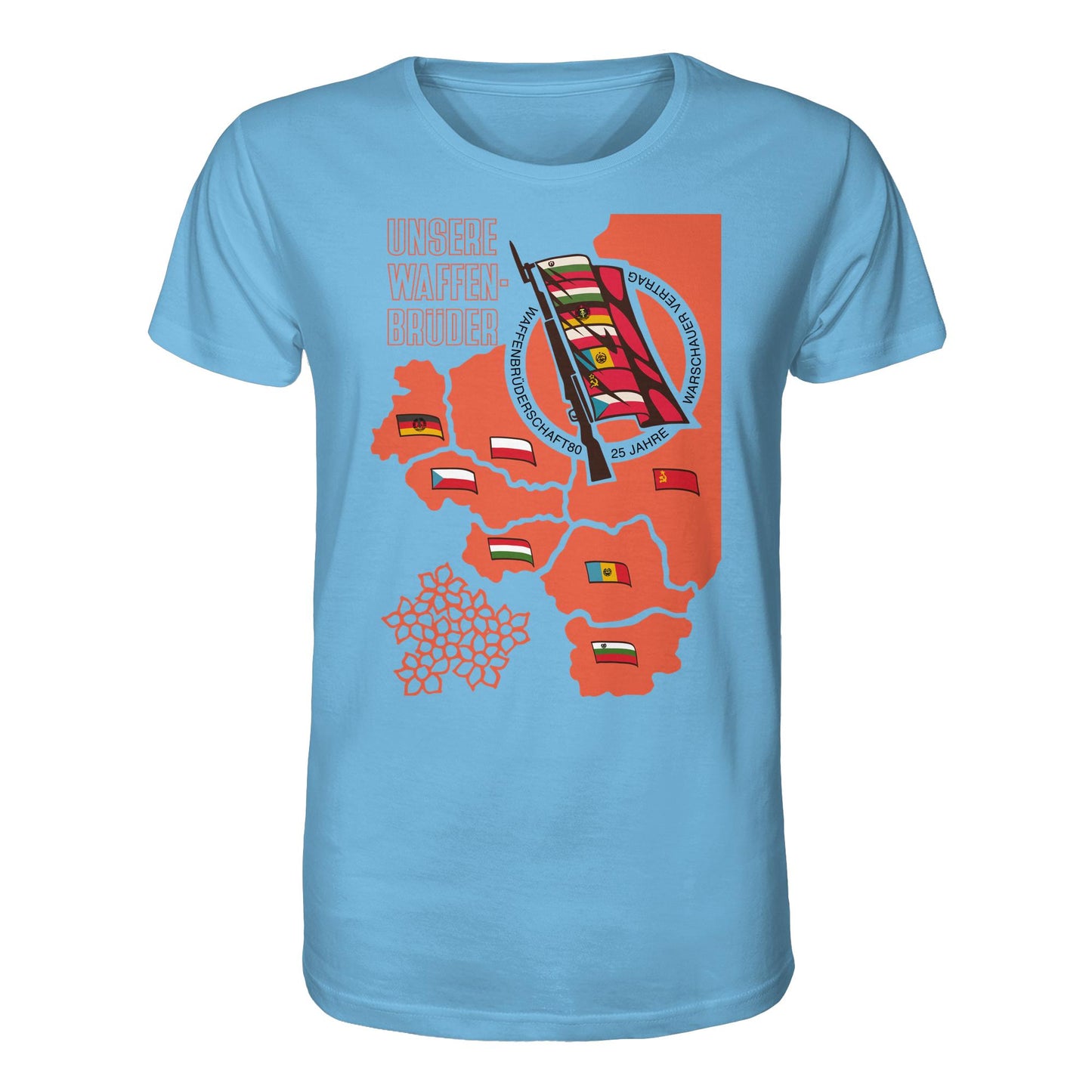 DDR Ostalgie Bio-Shirt Unisex • WAFFENBRÜDERSCHAFT80 - WARSCHAUER VERTRAG