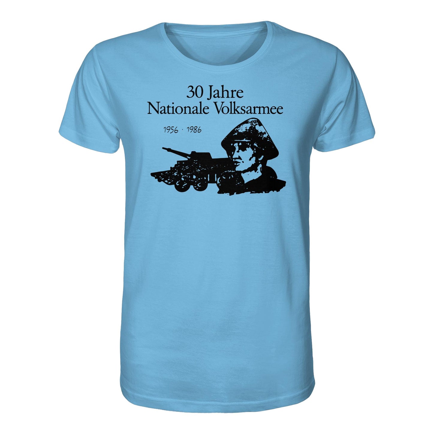 DDR Ostalgie Bio-Shirt Unisex • 30 JAHRE NATIONALE VOLKSARMEE (ORIGINAL BRIEFMARKE)