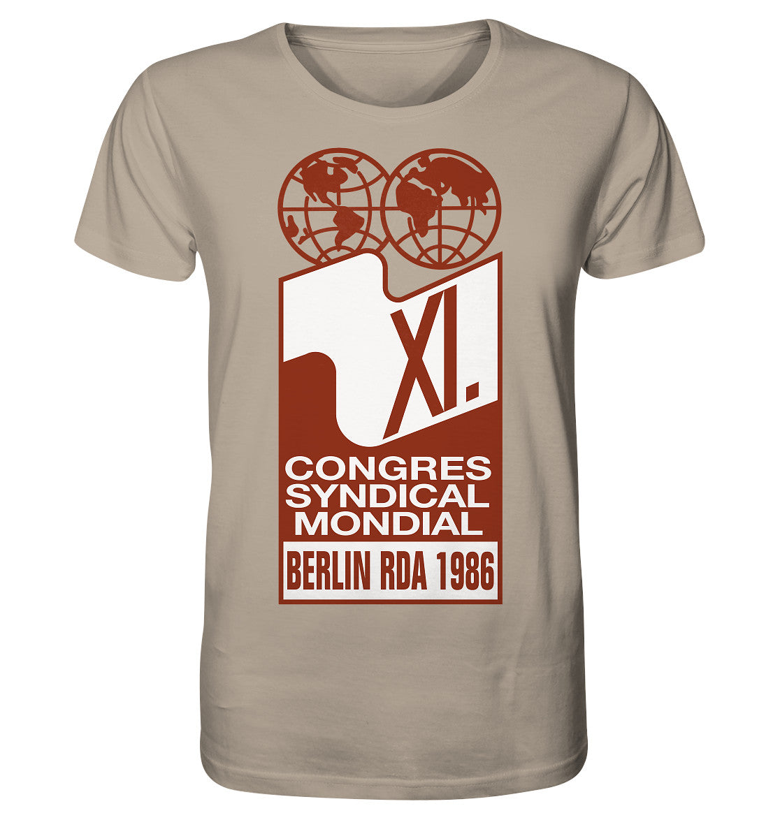 ORGANIC BIO SHIRT UNISEX • KONGRESS DES WELTGEWERKSCHAFTSBUNDES 1986