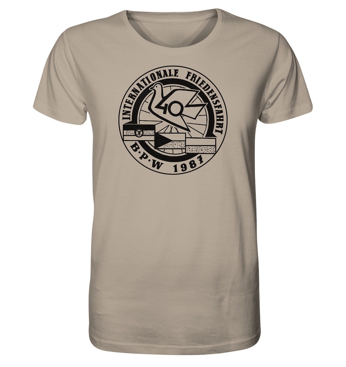 ORGANIC BIO SHIRT UNISEX • INTERNATIONALE FRIEDENSFAHRT 1987