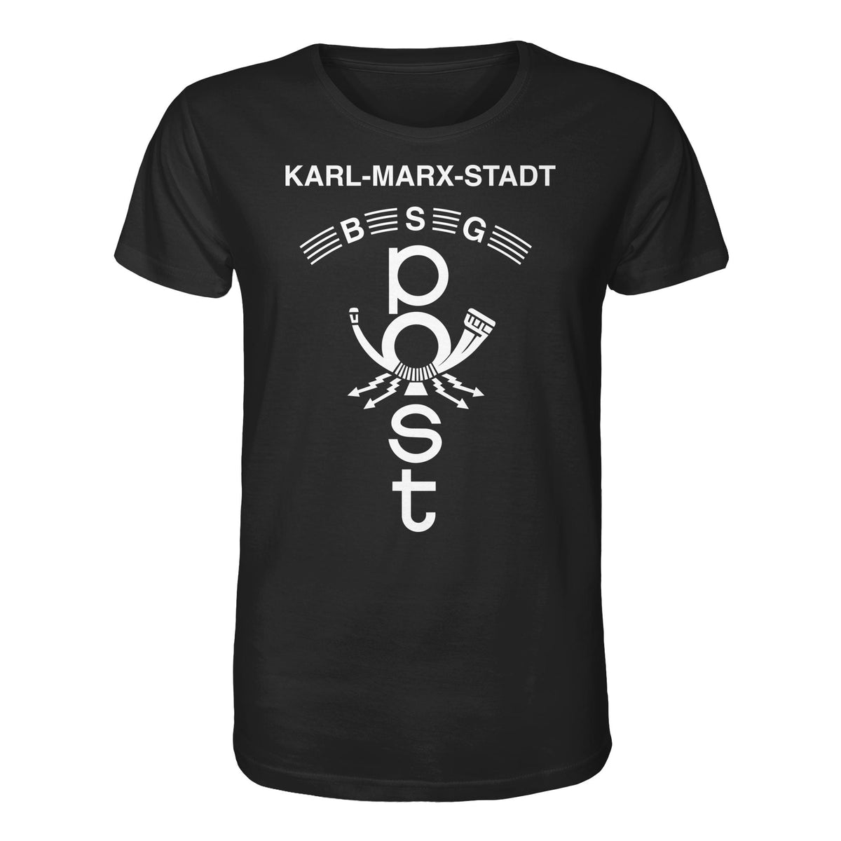 DDR Ostalgie Bio-Shirt Unisex • BSG POST KARL-MARX-STADT (ORIGINAL WIMPEL)