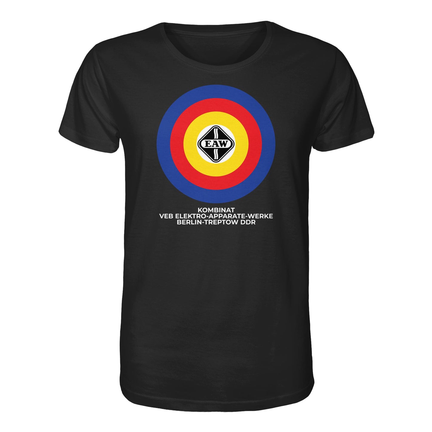 DDR Ostalgie Bio-Shirt Unisex • VEB ELEKTRO-APPARATE-WERKE BERLIN-TREPTOW