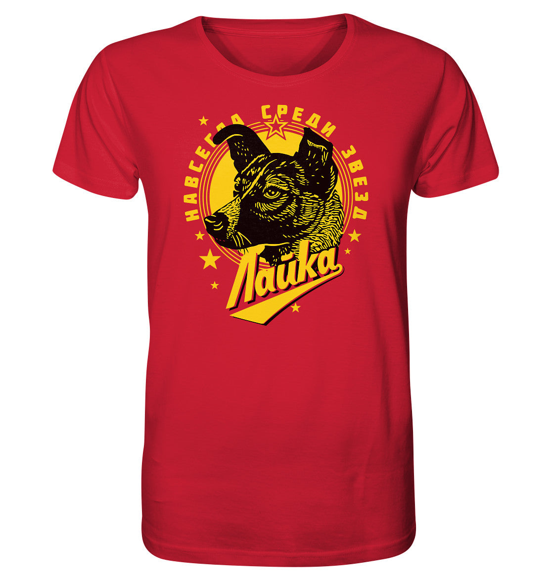 ORGANIC BIO SHIRT UNISEX • LAIKA - ERSTES LEBEWESEN IM WELTRAUM
