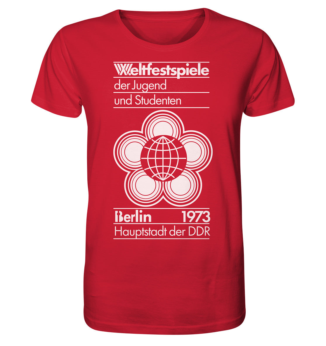 ORGANIC BIO SHIRT UNISEX • WELTFESTSPIELE BERLIN 1973 - PLAKATMOTIV