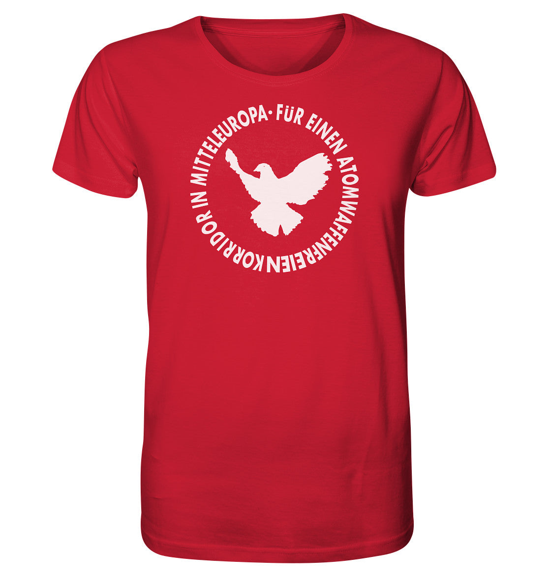 ORGANIC BIO SHIRT UNISEX • ATOMWAFFENFREIES MITTELEUROPA - WEISS