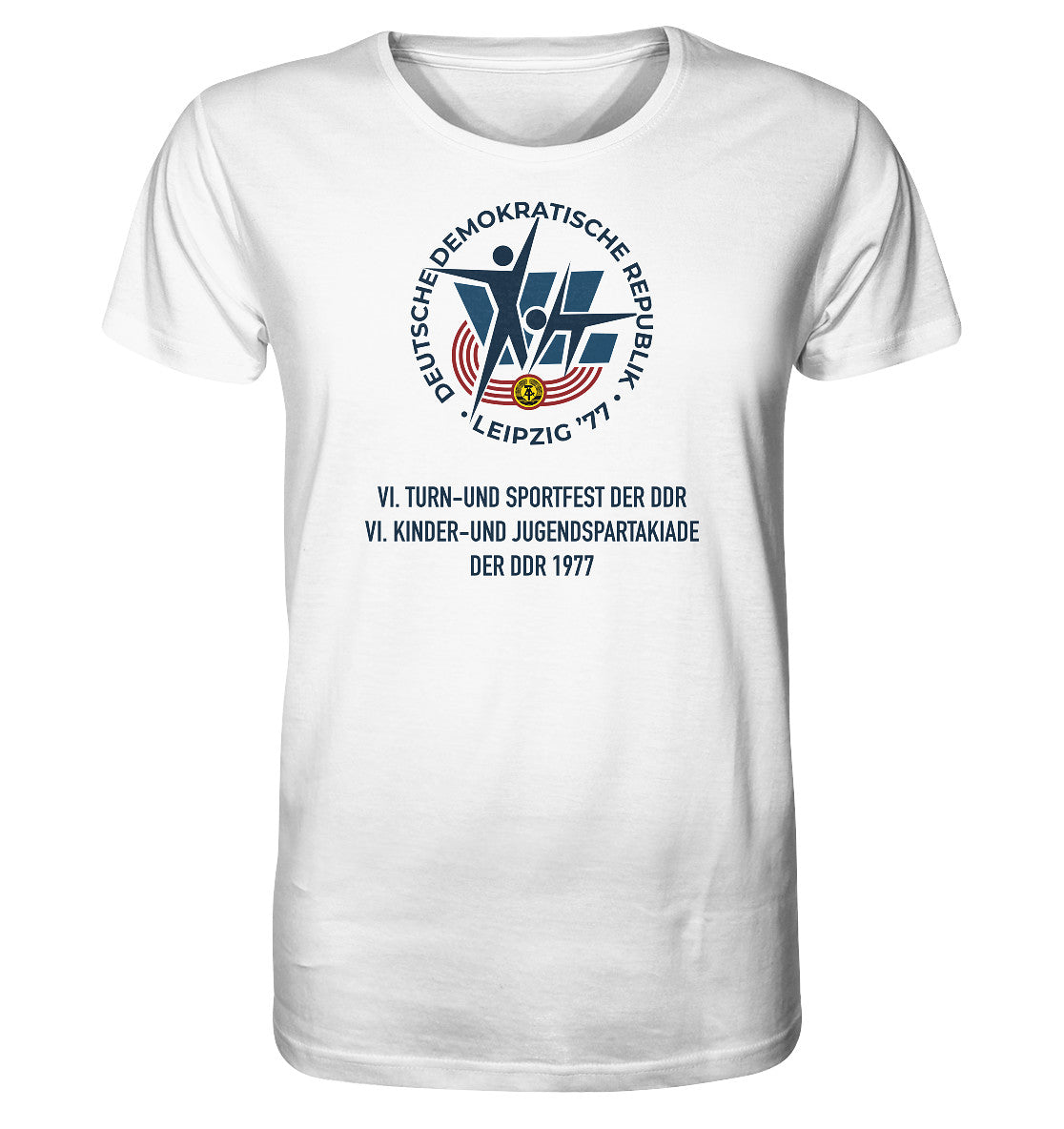 ORGANIC BIO SHIRT UNISEX • 6. TURN- & SPORTFEST DER DDR - LEIPZIG 1977