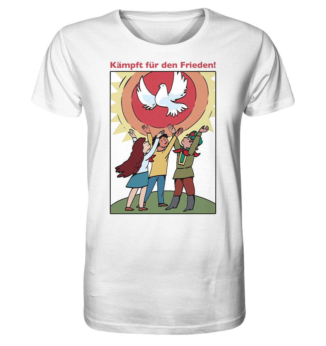 ORGANIC BIO SHIRT UNISEX • KÄMPFT FÜR DEN FRIEDEN! (DDR-ORIGINAL-PLAKAT)