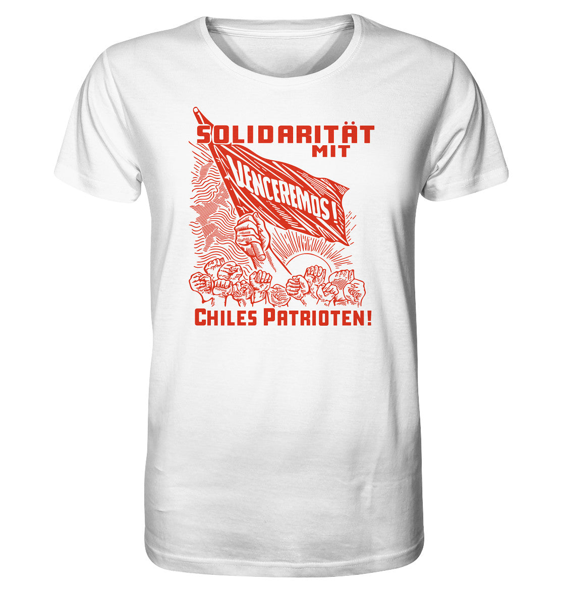 ORGANIC BIO SHIRT UNISEX • VENCEREMOS - SOLIDARITÄT MIT CHILES PATRIOTEN