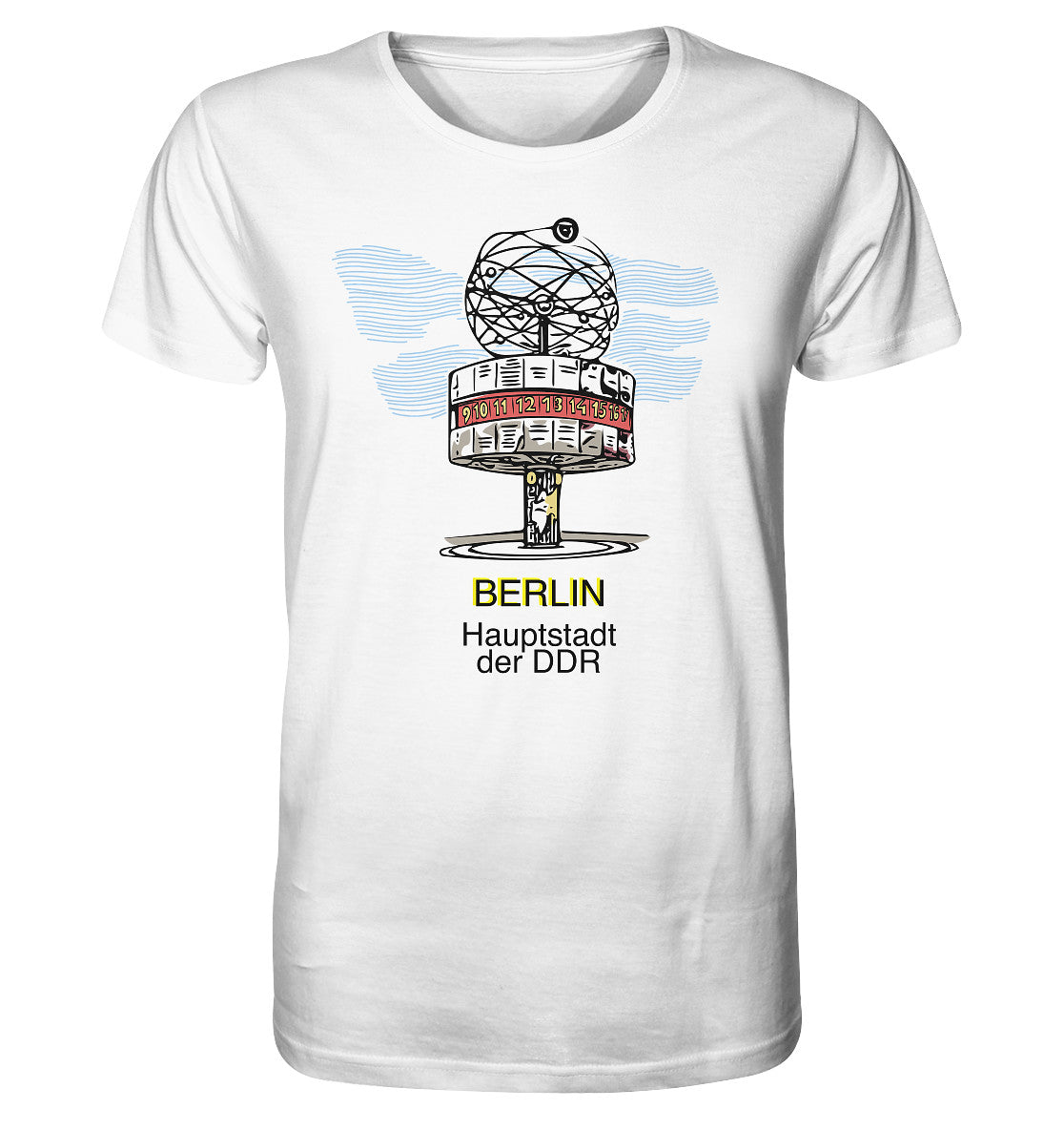 ORGANIC BIO SHIRT UNISEX • BERLIN - WELTZEITUHR - ORIGINAL WIMPEL