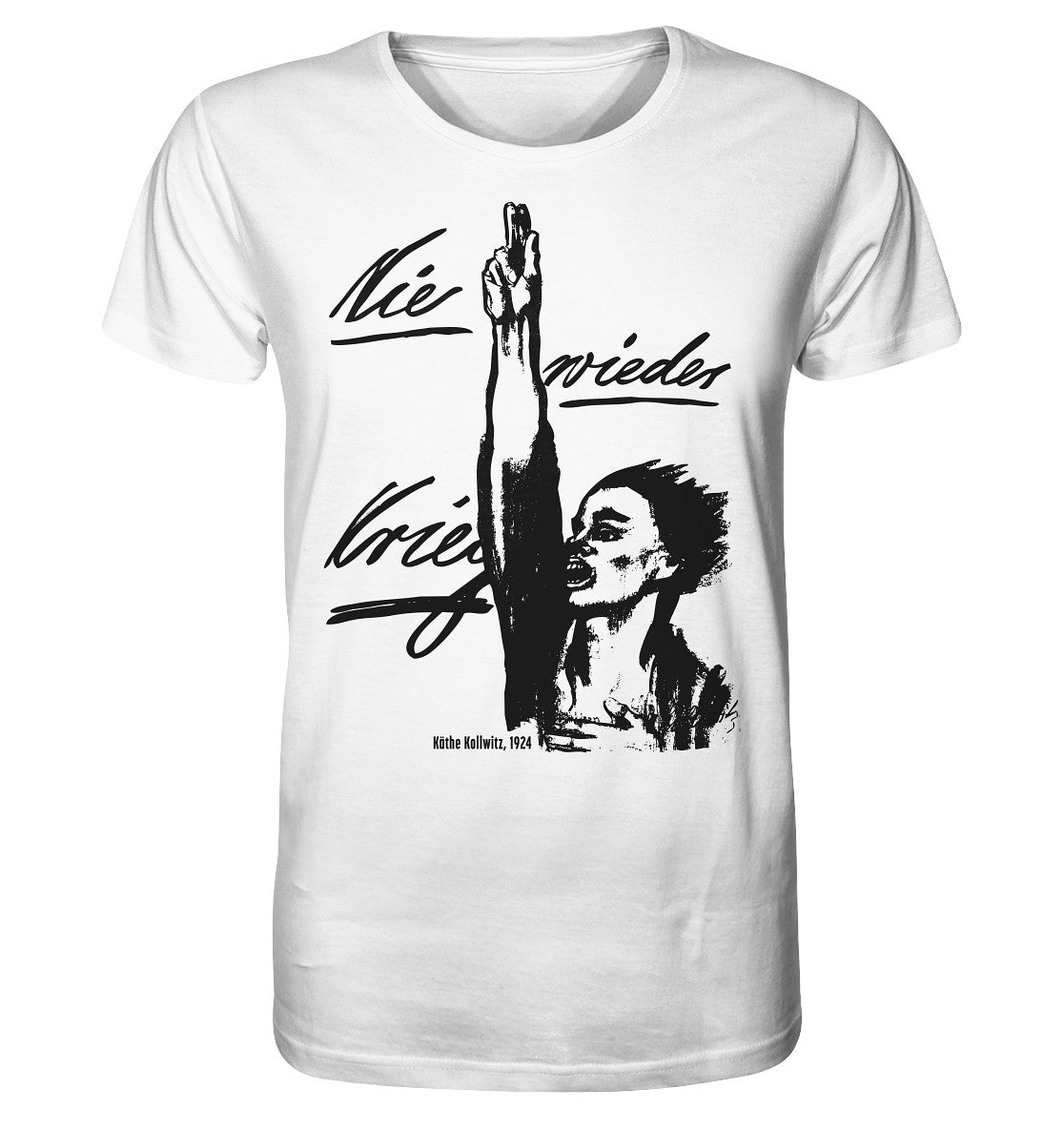 ORGANIC BIO SHIRT UNISEX • NIE WIEDER KRIEG - KÄTHE KOLLWITZ