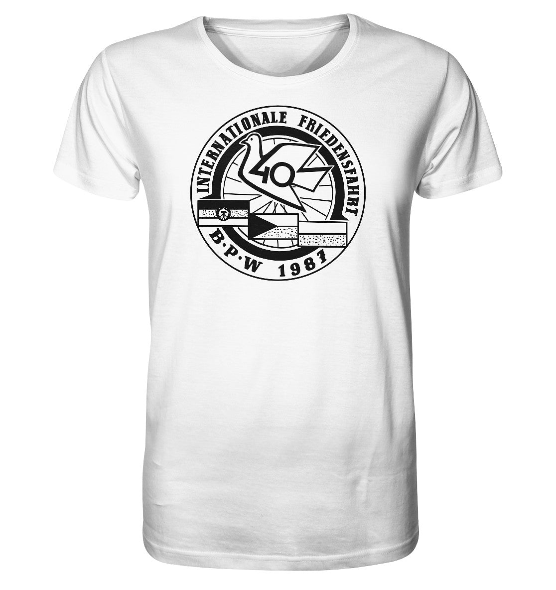 ORGANIC BIO SHIRT UNISEX • INTERNATIONALE FRIEDENSFAHRT 1987