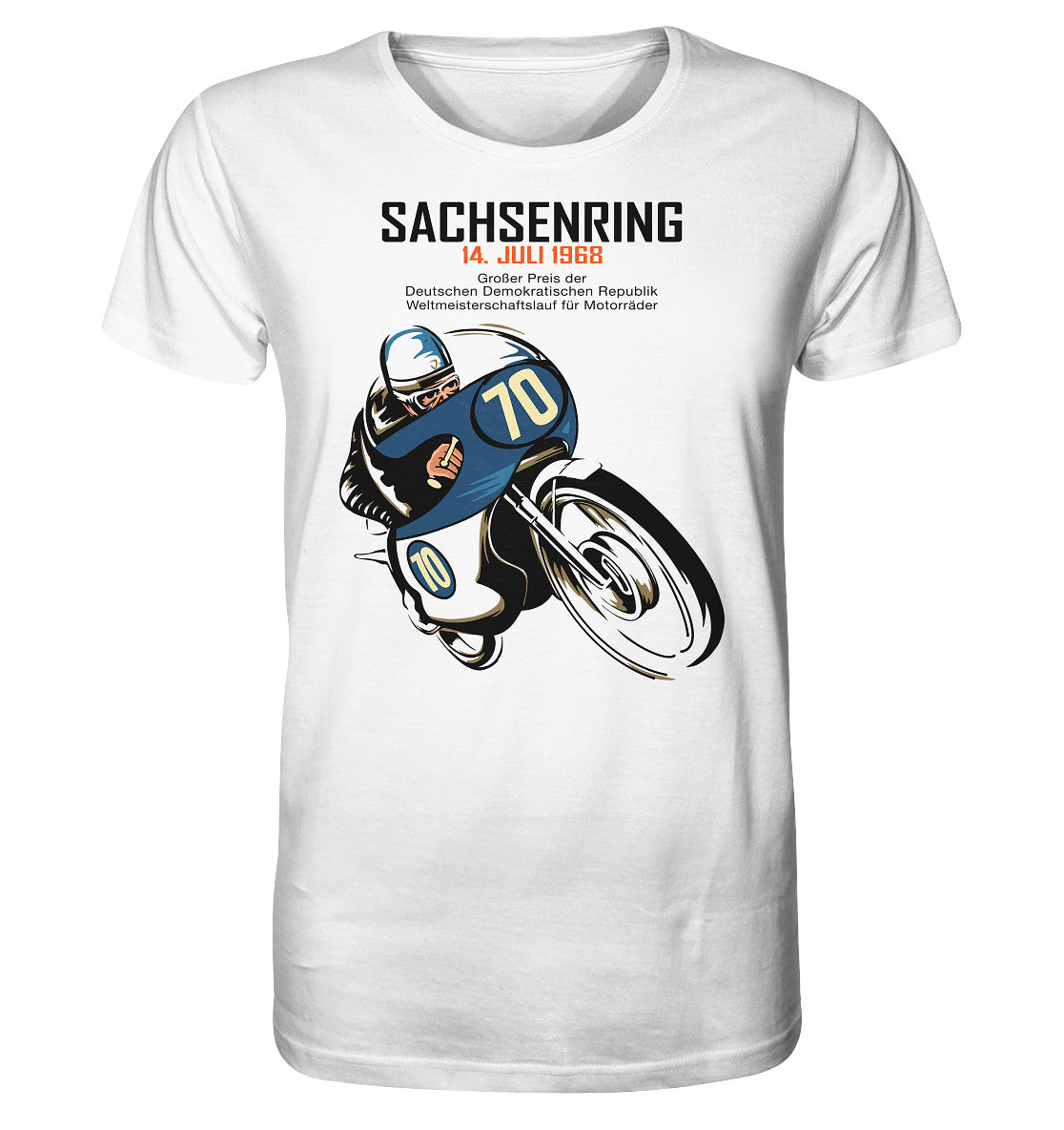ORGANIC BIO SHIRT UNISEX • SACHSENRING 1968 - GROSSER PREIS DER DDR