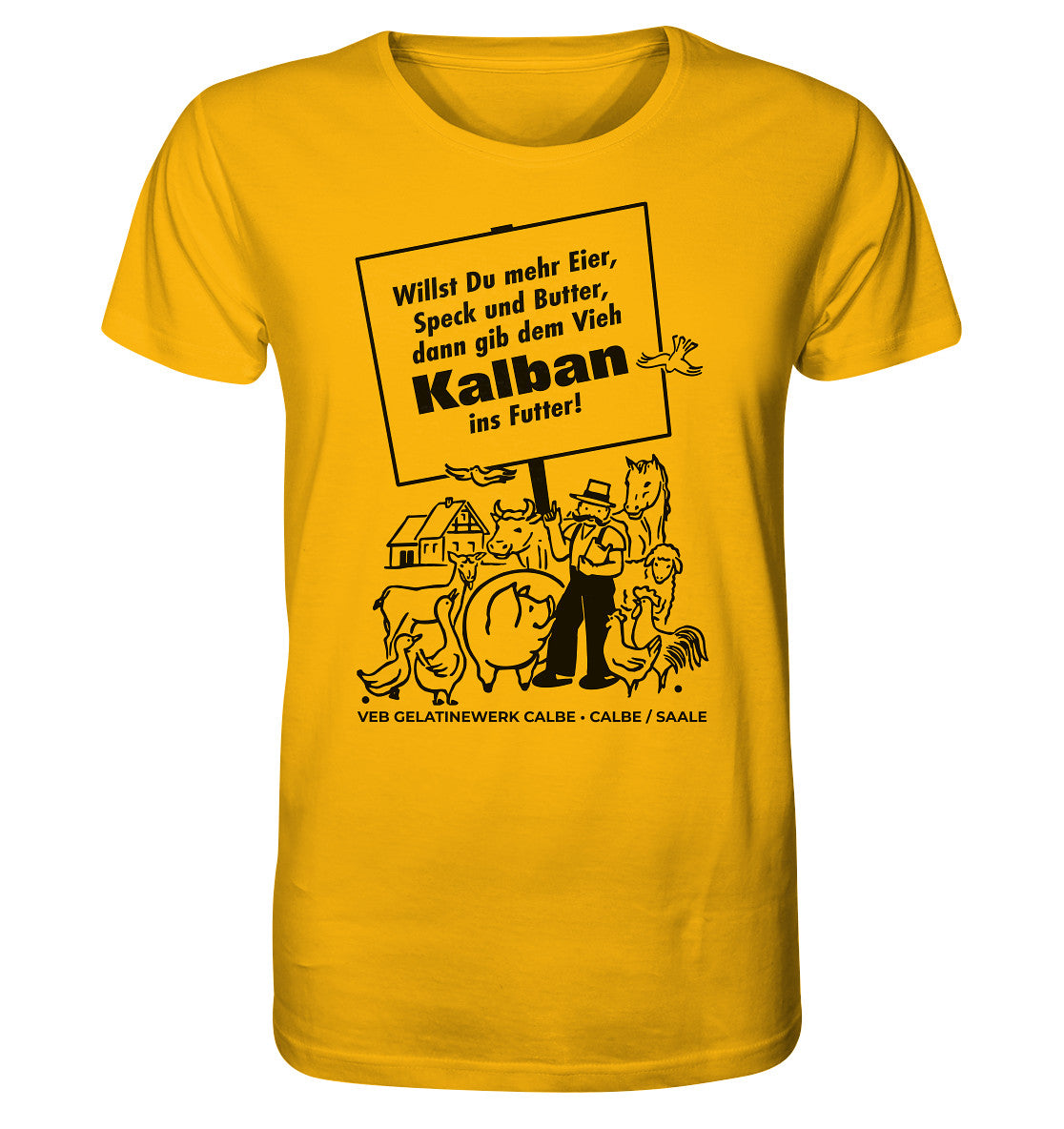 ORGANIC BIO SHIRT UNISEX • KALBAN, VEB GELATINEWERK CALBE - ORIGINALPLAKAT