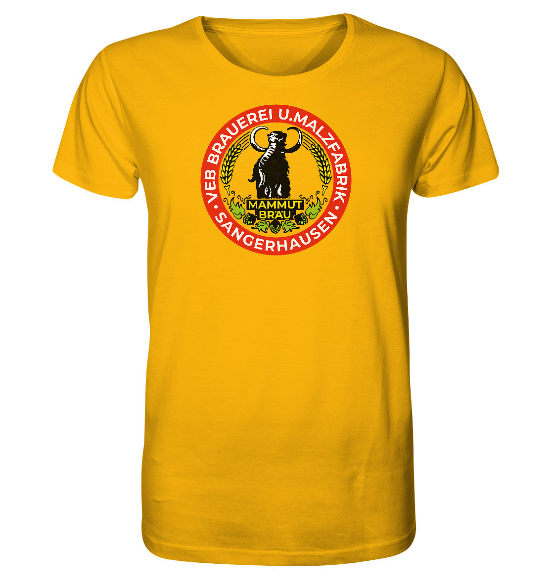 ORGANIC BIO SHIRT UNISEX • VEB BRAUEREI SANGERHAUSEN - MAMMUT BRÄU