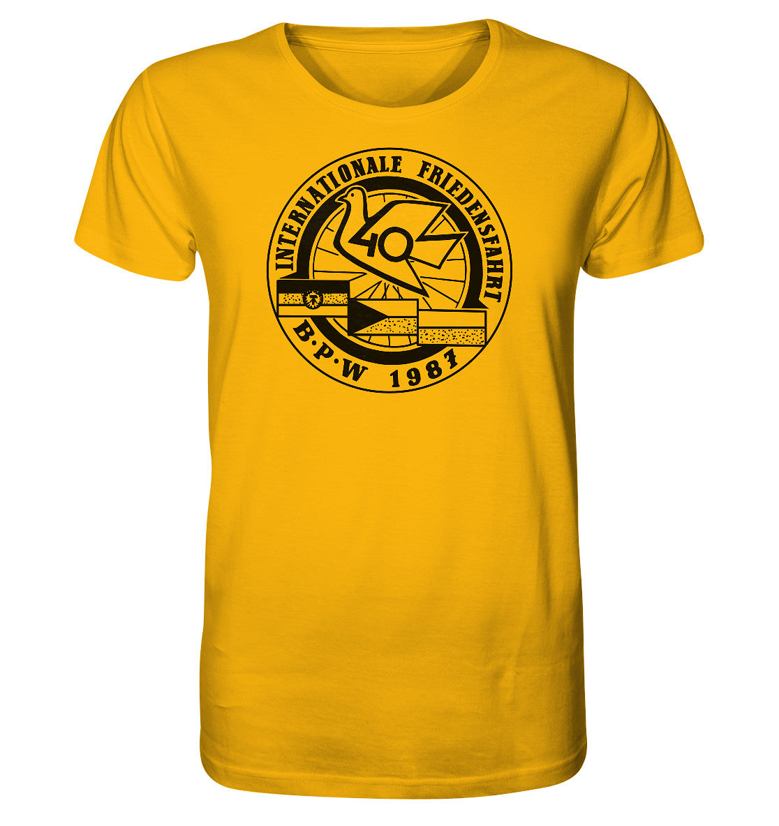 ORGANIC BIO SHIRT UNISEX • INTERNATIONALE FRIEDENSFAHRT 1987